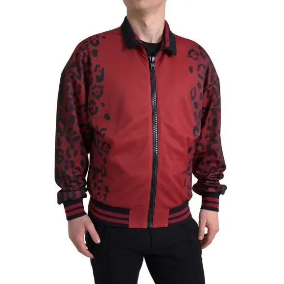 Dolce & Gabbana | Suits & Blazers | Dolce Gabbana Red Leopard Print Bomber  Jacket | Poshmark